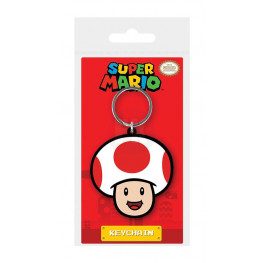 Super Mario Rubber klúčenka Toad 6 cm